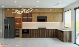 Phòng bếp - Concept nội thất Nhà phố 150m2 Quận Bình Thạnh - Phong cách Minimalist 