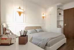 Phòng ngủ - Concept nội thất Căn hộ II Sora Bình Dương - Phong cách Neo Classic 