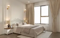 Phòng ngủ - Concept nội thất Căn hộ II Sora Bình Dương - Phong cách Neo Classic 