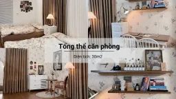 Cải tạo phòng ngủ 30m2 kiểu cổ điển dành cho 4 người