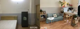 Phòng khách - Tổ ấm chỉ 27m2 nhưng vẫn tươm tất, đủ công năng  