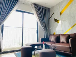 Phòng ngủ, Phòng khách - Căn hộ nhỏ xinh phong cách hiện đại tại thành phố biển Quy Nhơn 