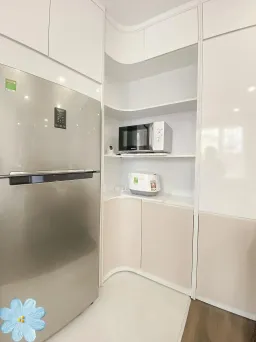 Phòng bếp - Cải tạo căn hộ cũ 30m2 thành tổ ấm tiện nghi, xinh xắn kiểu Hàn Quốc 