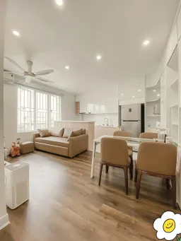 Phòng ngủ, Phòng khách, Phòng bếp - Cải tạo căn hộ cũ 30m2 thành tổ ấm tiện nghi, xinh xắn kiểu Hàn Quốc 