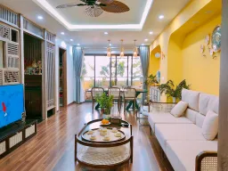 Phòng khách - Ý tưởng cải tạo nhà phong cách Indochine kết hợp Modern 