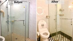 Phòng tắm - Ý tưởng cải tạo nhà phong cách Indochine kết hợp Modern 