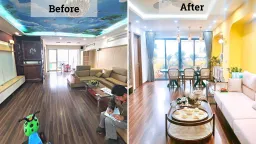 Phòng khách - Ý tưởng cải tạo nhà phong cách Indochine kết hợp Modern 