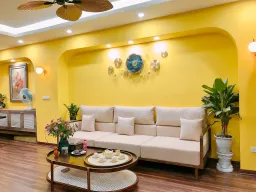 Phòng khách - Ý tưởng cải tạo nhà phong cách Indochine kết hợp Modern 