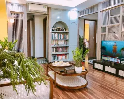 Phòng khách - Ý tưởng cải tạo nhà phong cách Indochine kết hợp Modern 