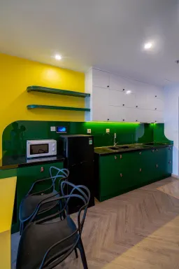 Phòng bếp - Căn hộ studio chỉ 28m2 bố trí không gian thông minh, tiện nghi 