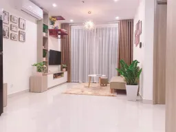 Phòng khách - Tổ ấm “màu hồng” 43m2 của vợ chồng trẻ với thiết kế hiện đại, tiện nghi 