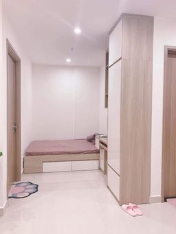 Phòng ngủ - Tổ ấm “màu hồng” 43m2 của vợ chồng trẻ với thiết kế hiện đại, tiện nghi 