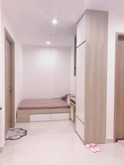 Phòng ngủ - Tổ ấm “màu hồng” 43m2 của vợ chồng trẻ với thiết kế hiện đại, tiện nghi 