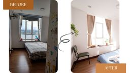 Phòng ngủ - “Thổi hồn” cho căn hộ 95m2 thuê du lịch tại Quy Nhơn 