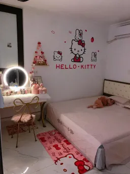 Phòng ngủ - Làm nhà phố màu xanh biển với tầng lửng đủ công năng tiết kiệm chi phi 