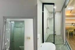 Phòng tắm - Cải tạo nhà 44m2 từ 2 tầng: sửa 1 tầng thành tầng lửng, giải phóng không gian 