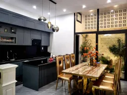 Phòng bếp, Phòng ăn - “Ngôi nhà hoa hồng” phong cách tân cổ điển kết hợp hiện đại 