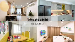 Chưa đến 300 triệu hoàn thiện nội thất cho căn hộ 3 PN 88m2