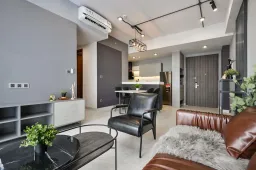 Phòng khách - Căn hộ phong cách Bauhaus: tối giản, tiện nghi một cách tinh tế 