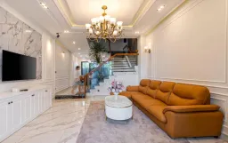 Phòng khách - Ngưỡng mộ tổ ấm 97m2 đẹp lộng lẫy thành quả năm 27 tuổi của gia chủ 