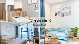 Phòng khách - Trang trí căn hộ 51m2 như homestay cạnh biển chỉ 65 triệu đồng 
