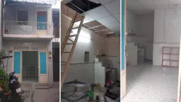 Phòng khách - Nhà phố nhỏ xinh được cải tạo đẹp lung linh với đèn spotlight 