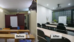 Phòng làm việc - Cô giáo tiếng Nhật cải tạo nhà tập thể cũ an yên và thoáng mát 
