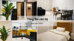 Phòng khách - Căn hộ phong cách tối giản cùng tông trắng - đen - vàng 