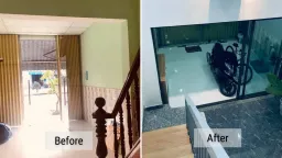 Cầu thang - Cải tạo ngoạn mục nhà cấp 4 mặt tiền quốc lộ chỉ với 200 triệu 