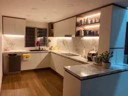 Phòng bếp - Thay áo mới với vẻ bình yên và nhẹ nhàng cho căn hộ thông tầng  