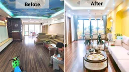 Phòng khách - Ý tưởng cải tạo nhà phong cách Indochine kết hợp Modern 