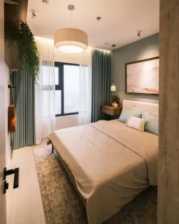 Phòng ngủ - Tổ ấm 40m2 của vợ chồng 2 con phong cách Mid-century modern  