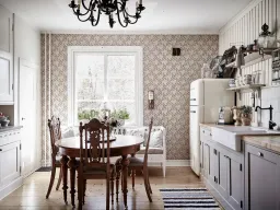 Phòng bếp - Trầm trồ căn hộ 73m2 ở Nga đẹp như cổ tích  