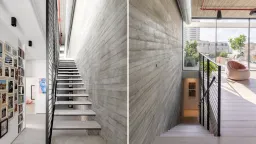 Lối vào, Cầu thang - Căn hộ duplex 180m2 tại Israel với kết cấu “đảo ngược” độc đáo 