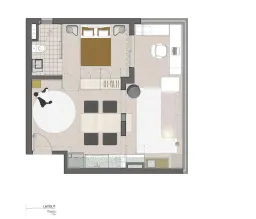 Căn hộ 40m2 phối màu ngẫu hứng của gia chủ yêu thời trang