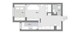 Gia chủ đầu tư làm nội thất cho căn hộ 36m2 tận hưởng cuộc sống độc thân tiện nghi