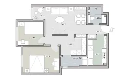 Tổ ấm đơn giản kiểu Scandinavian với màu gỗ và cam cháy ấm áp