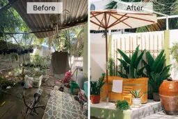Sân vườn - Cải tạo lại nhà cũ thành homestay cực chill tại Bến Tre 