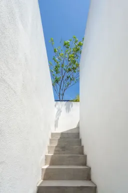 Cầu thang, Sân thượng - Ottiaqa House - Nhà ống bên sườn đồi có thiết kế “giấu tầng” độc đáo 