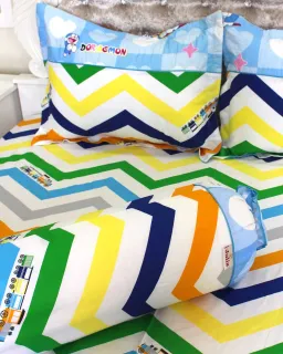 Bộ Chăn Ga Gối Cotton Zigzag Nhiều Màu