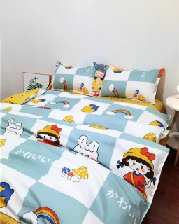 Bộ Chăn Ga Gối Cotton 6 Món Sweet Love 81