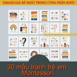 Bộ Tranh Canvas Montessori Phòng Cho Bé KIDMON 145-02