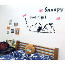 Tranh Dán Tường Mica 3D Khổ Lớn Snoopy