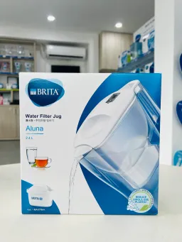 Bình Lọc Nước BRITA Aluna Cool White 2.4L Có Sẵn 1 Lõi Lọc Maxtra Plus