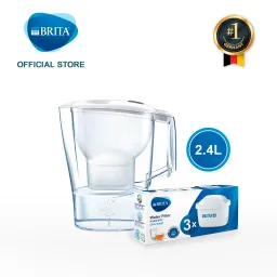 Combo Bình Lọc Nước BRITA Aluna White Kèm Hộp 3 Lõi Lọc BRITA Maxtra Plus