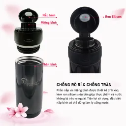 Bình Giữ Nhiệt La Gourmet Sakura Plus 320ml Đen