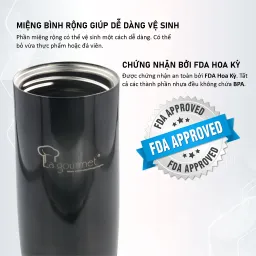 Bình Giữ Nhiệt La Gourmet Sakura Plus 320ml Đen