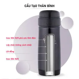 Bình Giữ Nhiệt La Gourmet Sakura Plus 320ml Đen