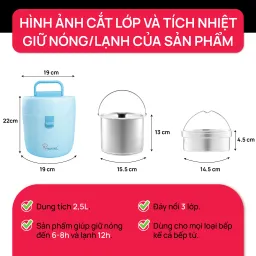 Nồi Nấu Chậm Làm Mềm La Gourmet 2.5L Blue