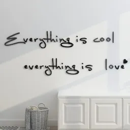 Tranh Dán Tường Mica 3D Khổ Lớn Chữ Everything Is Cool Love